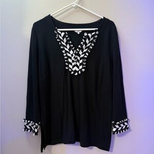 Black and White Women's Top